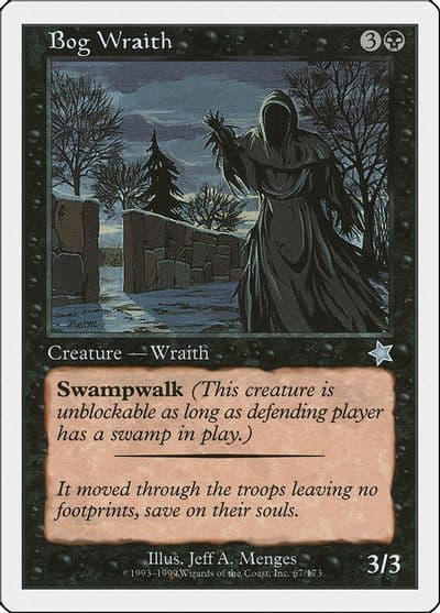 Bog Wraith Starter 1999 Magic card