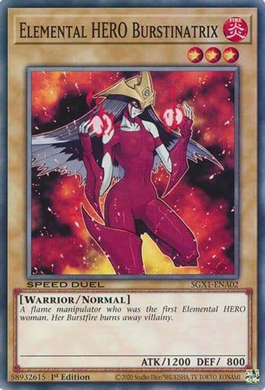 Elemental HERO Burstinatrix Speed Duel GX: Duel Academy Box Yu-Gi-Oh! card