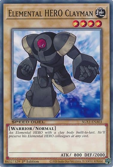 Elemental HERO Clayman Speed Duel GX: Duel Academy Box Yu-Gi-Oh! card