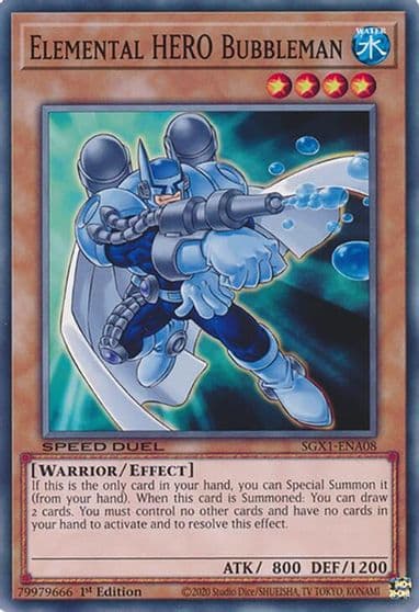 Elemental HERO Bubbleman Speed Duel GX: Duel Academy Box Yu-Gi-Oh! card