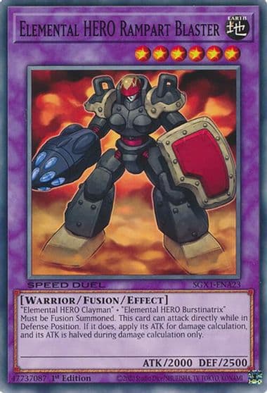 Elemental HERO Rampart Blaster Speed Duel GX: Duel Academy Box Yu-Gi-Oh! card
