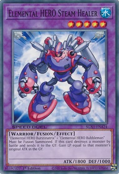 Elemental HERO Steam Healer Speed Duel GX: Duel Academy Box Yu-Gi-Oh! card