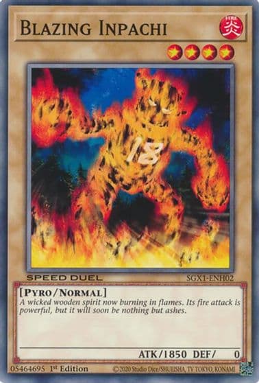 Blazing Inpachi Speed Duel GX: Duel Academy Box Yu-Gi-Oh! card