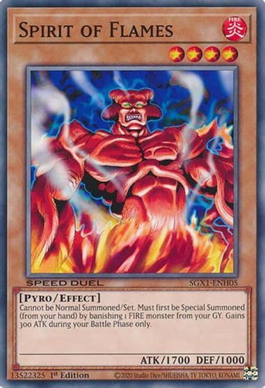 Spirit of Flames Speed Duel GX: Duel Academy Box Yu-Gi-Oh! card