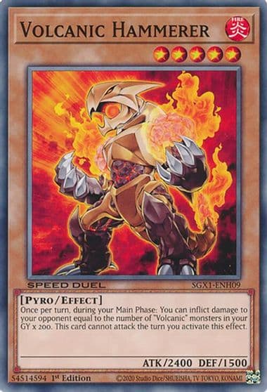 Volcanic Hammerer Speed Duel GX: Duel Academy Box Yu-Gi-Oh! card