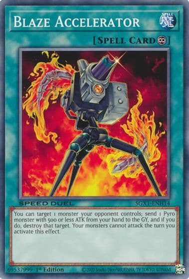 Blaze Accelerator Speed Duel GX: Duel Academy Box Yu-Gi-Oh! card