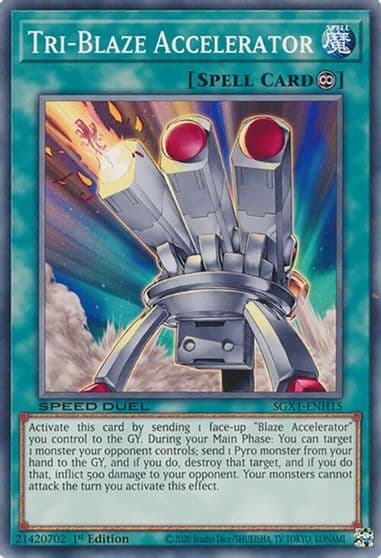 Tri Blaze Accelerator Speed Duel GX: Duel Academy Box Yu-Gi-Oh! card