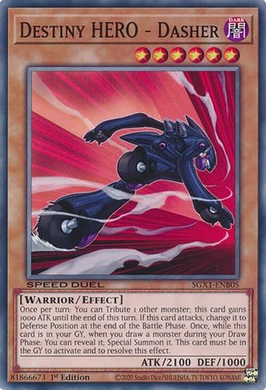 Destiny HERO Dasher Speed Duel GX: Duel Academy Box Yu-Gi-Oh! card