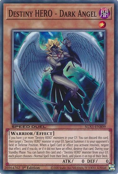 Destiny HERO Dark Angel Speed Duel GX: Duel Academy Box Yu-Gi-Oh! card