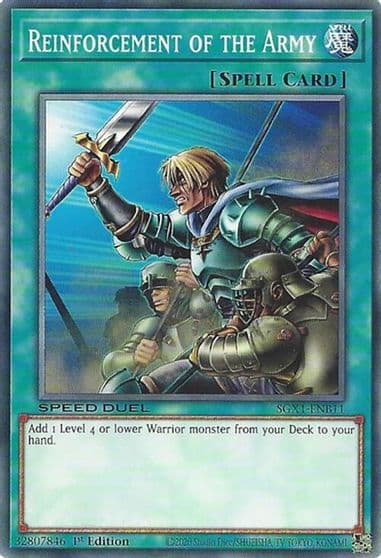 Reinforcement of the Army B Speed Duel GX: Duel Academy Box Yu-Gi-Oh! card