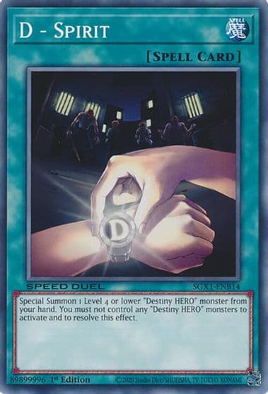 D Spirit Speed Duel GX: Duel Academy Box Yu-Gi-Oh! card