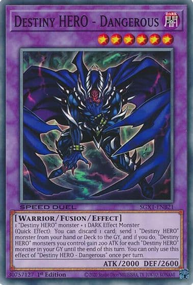 Destiny HERO Dangerous Speed Duel GX: Duel Academy Box Yu-Gi-Oh! card