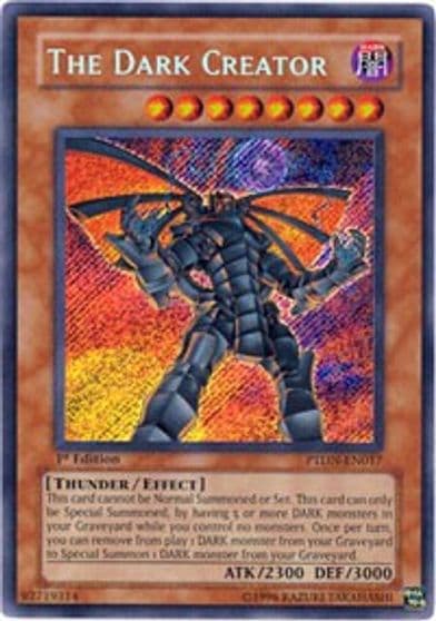 The Dark Creator Phantom Darkness Yu-Gi-Oh! card