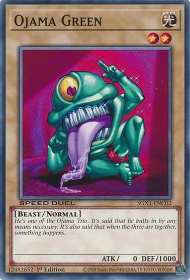 Ojama Green Speed Duel GX: Duel Academy Box Yu-Gi-Oh! card