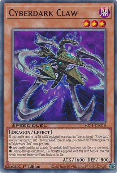 Cyberdark Claw Speed Duel GX: Duel Academy Box Yu-Gi-Oh! card