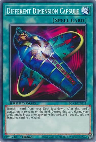 Different Dimension Capsule Speed Duel GX: Duel Academy Box Yu-Gi-Oh! card
