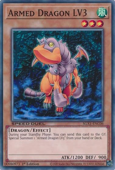 Armed Dragon LV3 Speed Duel GX: Duel Academy Box Yu-Gi-Oh! card