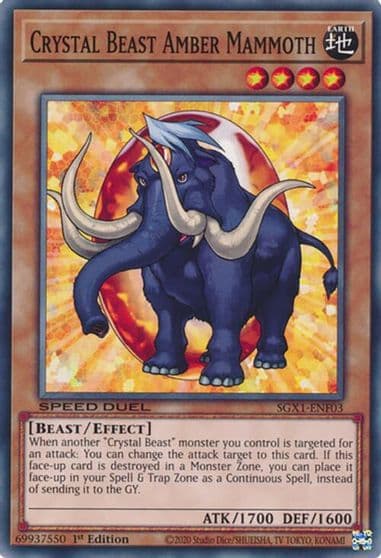 Crystal Beast Amber Mammoth Speed Duel GX: Duel Academy Box Yu-Gi-Oh! card