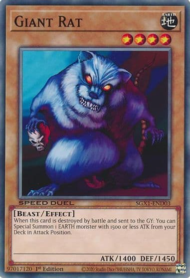 Giant Rat Speed Duel GX: Duel Academy Box Yu-Gi-Oh! card
