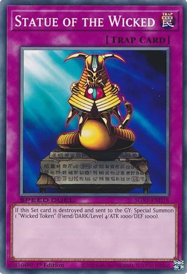 Statue of the Wicked Speed Duel GX: Duel Academy Box Yu-Gi-Oh! card