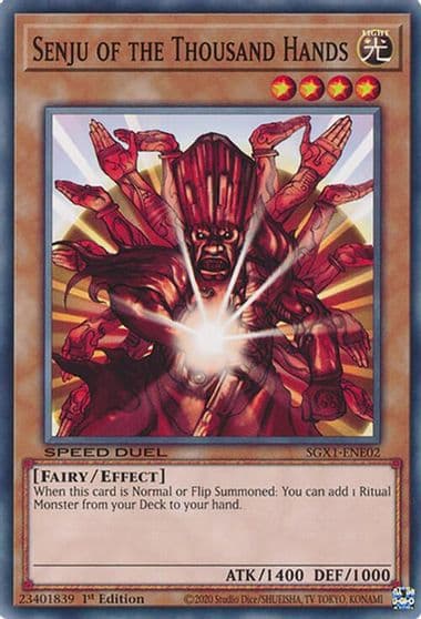 Senju of the Thousand Hands Speed Duel GX: Duel Academy Box Yu-Gi-Oh! card