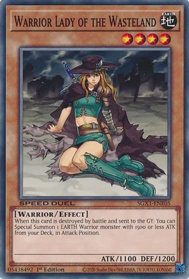 Warrior Lady of the Wasteland Speed Duel GX: Duel Academy Box Yu-Gi-Oh! card