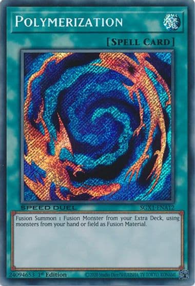 Polymerization A Secret Rare Speed Duel GX: Duel Academy Box Yu-Gi-Oh! card