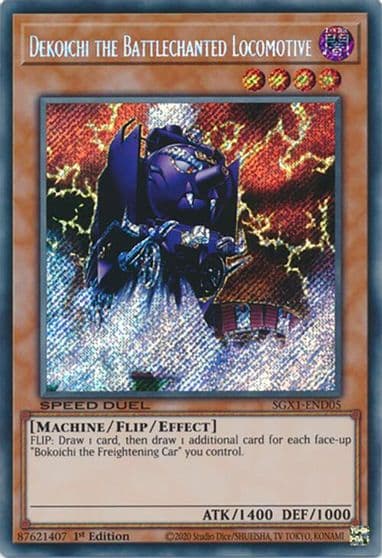 Dekoichi the Battlechanted Locomotive Secret Rare Speed Duel GX: Duel Academy Box Yu-Gi-Oh! card