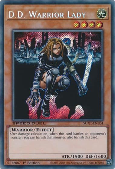 DD Warrior Lady Secret Rare Speed Duel GX: Duel Academy Box Yu-Gi-Oh! card