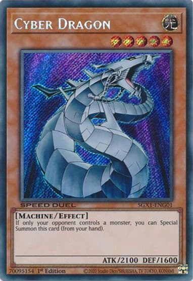 Cyber Dragon Secret Rare Speed Duel GX: Duel Academy Box Yu-Gi-Oh! card