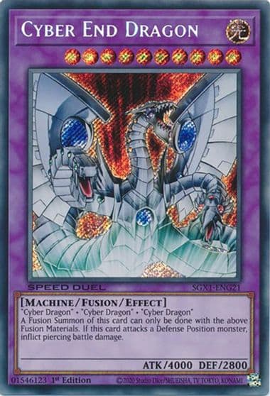 Cyber End Dragon Secret Rare Speed Duel GX: Duel Academy Box Yu-Gi-Oh! card