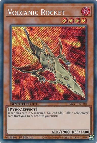 Volcanic Rocket Secret Rare Speed Duel GX: Duel Academy Box Yu-Gi-Oh! card