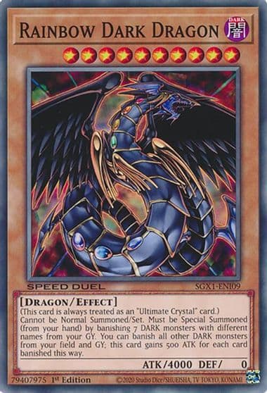 Rainbow Dark Dragon Speed Duel GX: Duel Academy Box Yu-Gi-Oh! card