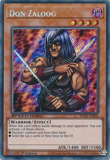 Don Zaloog Secret Rare Speed Duel GX: Duel Academy Box Yu-Gi-Oh! card