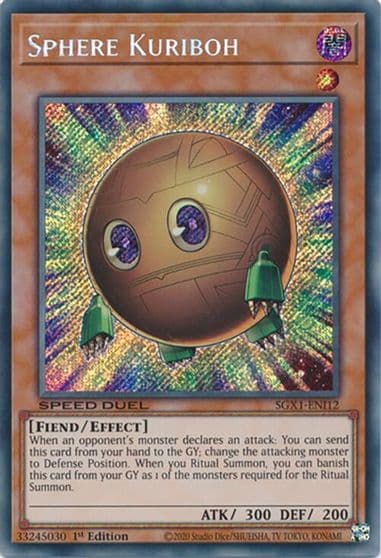 Sphere Kuriboh Secret Rare Speed Duel GX: Duel Academy Box Yu-Gi-Oh! card