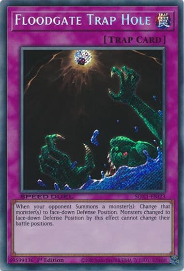 Floodgate Trap Hole Secret Rare Speed Duel GX: Duel Academy Box Yu-Gi-Oh! card