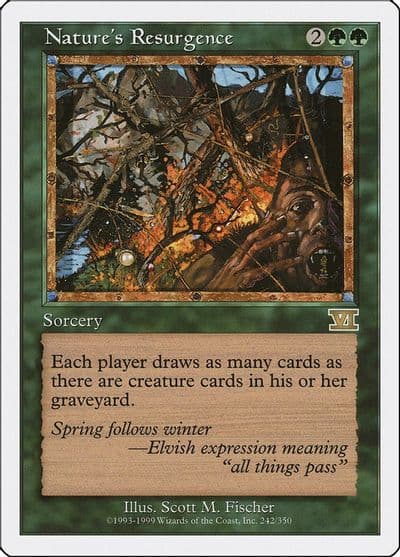 Natures Resurgence Classic Sixth Edition Magic card