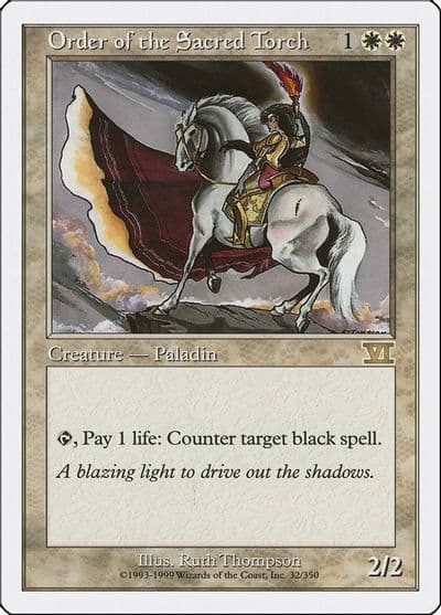 Order of the Sacred Torch Classic Sixth Edition Magic card