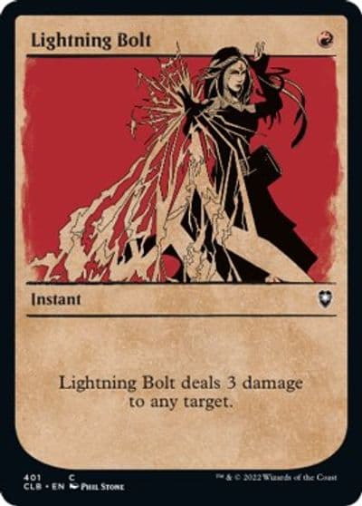 Lightning Bolt Showcase Commander Legends: Battle for Baldur's Gate Magic card