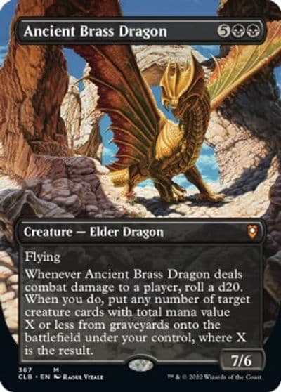 Ancient Brass Dragon Borderless Commander Legends: Battle for Baldur's Gate Magic card