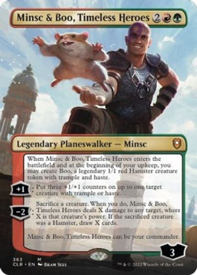 Minsc and Boo Timeless Heroes Borderless Commander Legends: Battle for Baldur's Gate Magic card