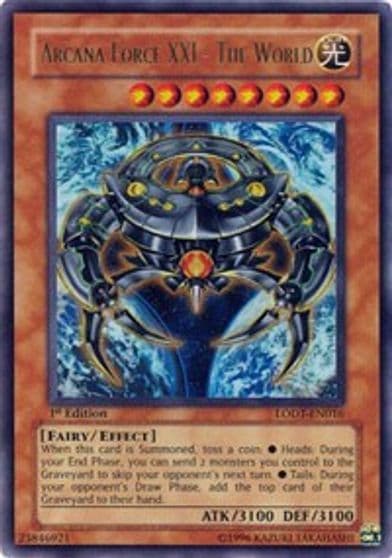 Arcana Force XXI The World Light of Destruction Yu-Gi-Oh! card