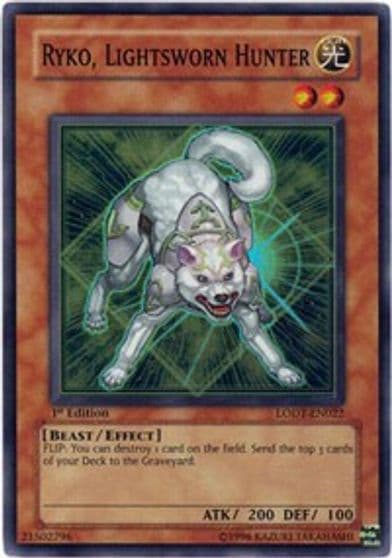 Ryko Lightsworn Hunter Light of Destruction Yu-Gi-Oh! card