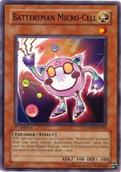 Batteryman Micro Cell Light of Destruction Yu-Gi-Oh! card