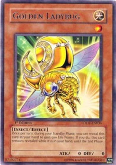 Golden Ladybug Light of Destruction Yu-Gi-Oh! card