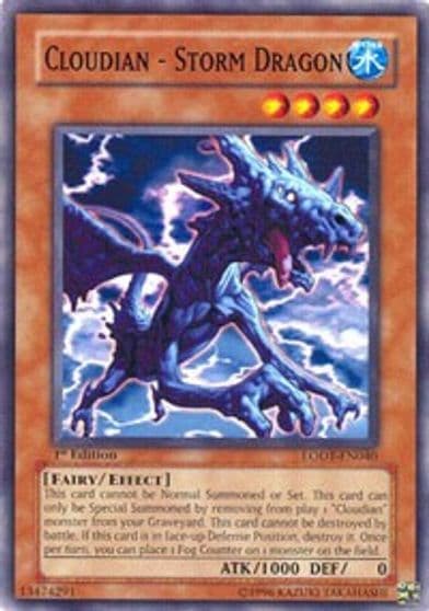 Cloudian Storm Dragon Light of Destruction Yu-Gi-Oh! card