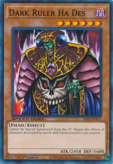 Dark Ruler Ha Des Speed Duel: Tournament Pack 3 Yu-Gi-Oh! card
