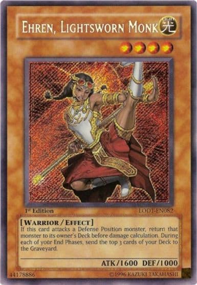 Ehren Lightsworn Monk Light of Destruction Yu-Gi-Oh! card