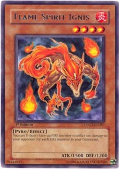 Flame Spirit Ignis Light of Destruction Yu-Gi-Oh! card
