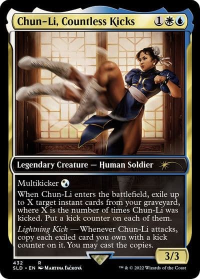 Chun Li Countless Kicks Secret Lair Drop Series Magic card